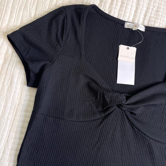 Ultra Flirt Twist-Front Short-Sleeve Tee - Picture 5 of 7